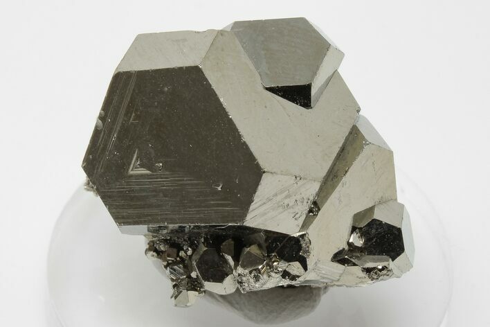 Shiny, Pyritohedral Pyrite Crystal Cluster - Peru #195655